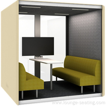 Hidden Soundproof Private Office 4 Person Meeting Booth